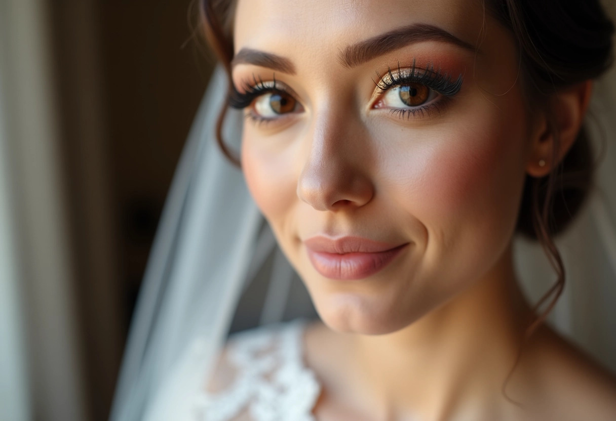 maquillage mariage yeux bruns